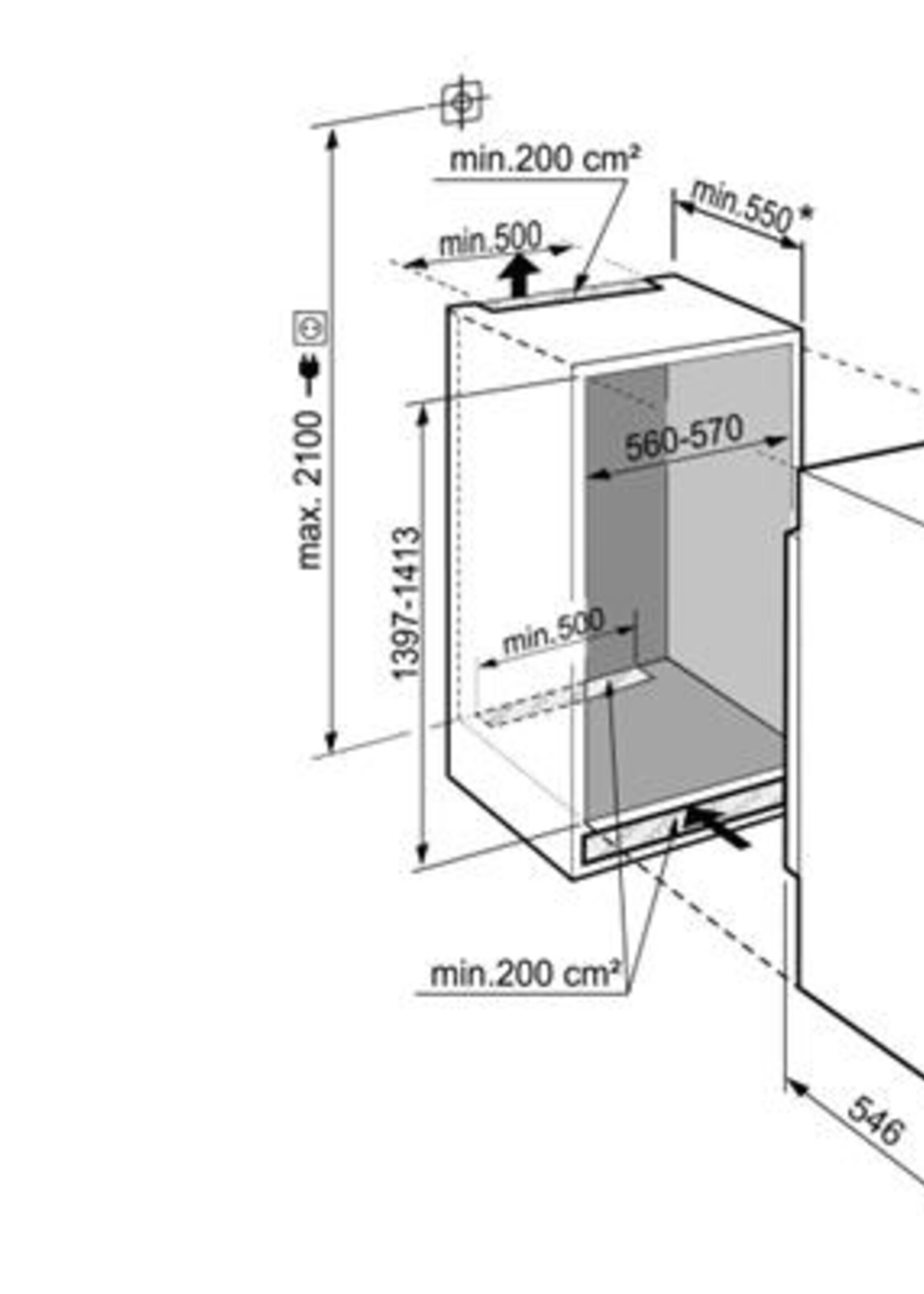 Liebherr IRBD4521-20 Inbouw koelkast 140 cm
