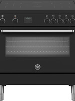Bertazzoni MPL95I1ENNC inductie fornuis met 5 zones, zwart