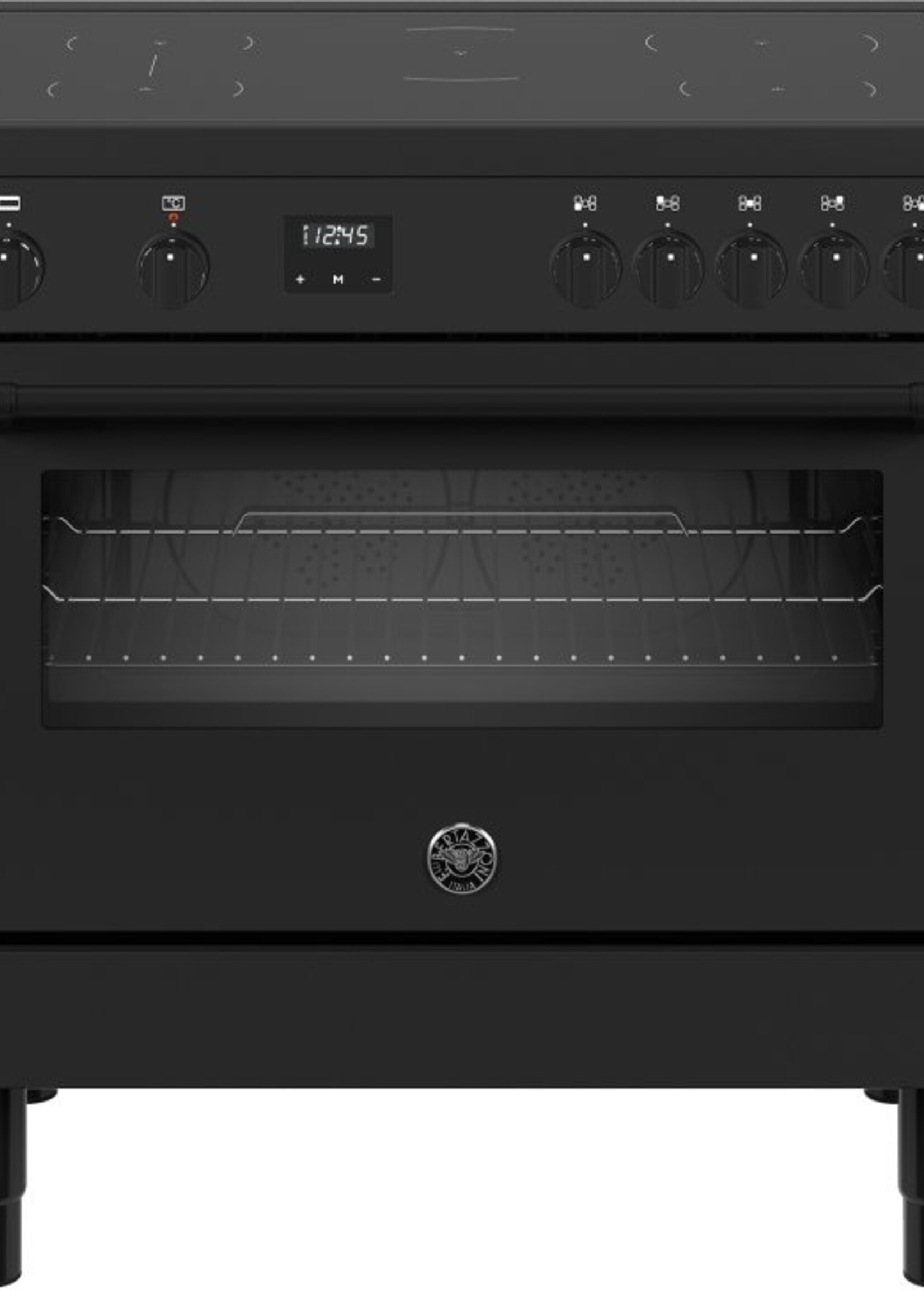 Bertazzoni MPL95I1ETNT inductie fornuis met 5 zones, zwart