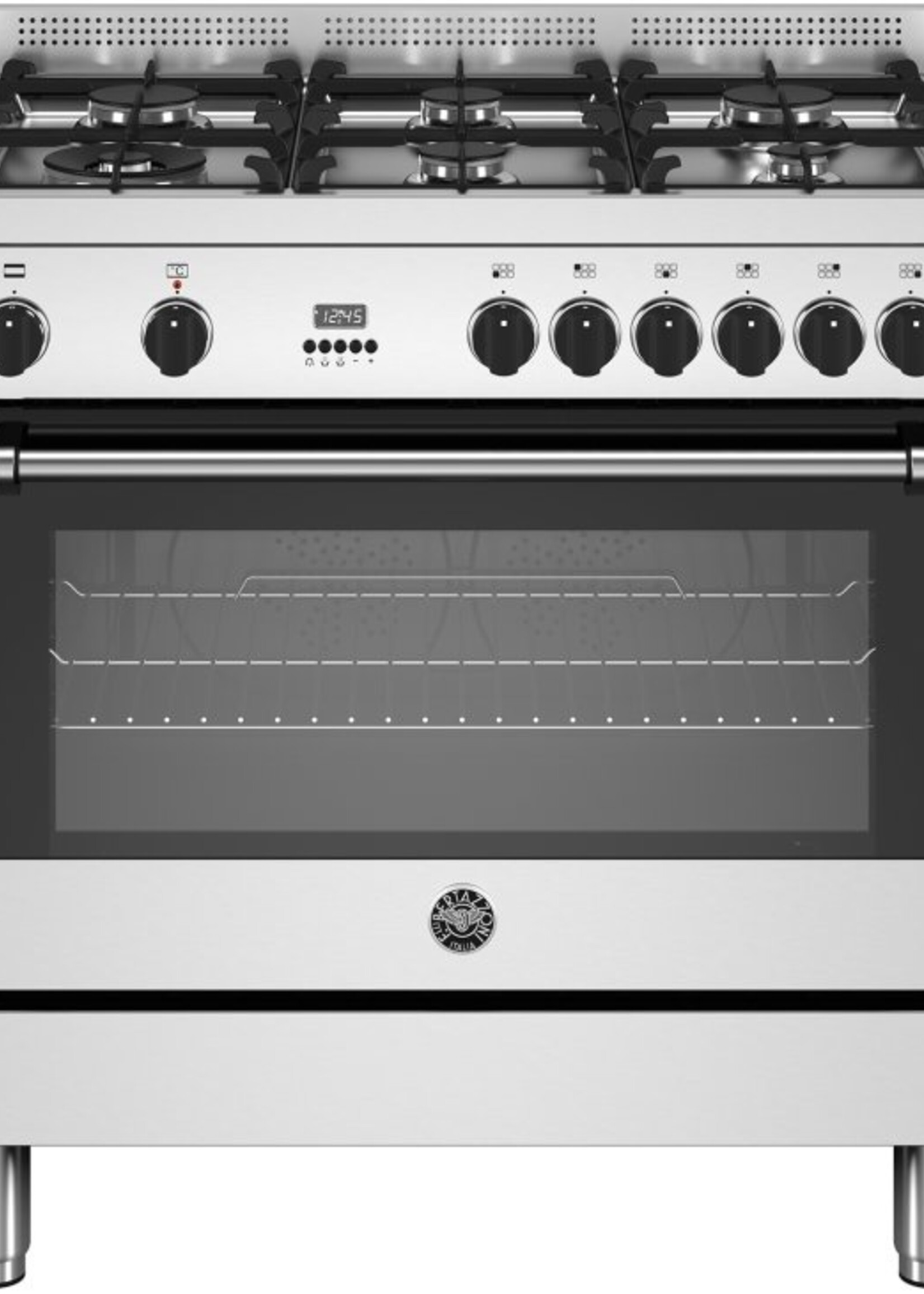 Bertazzoni MPL96L1EXV gasfornuis met 6 branders, rvs