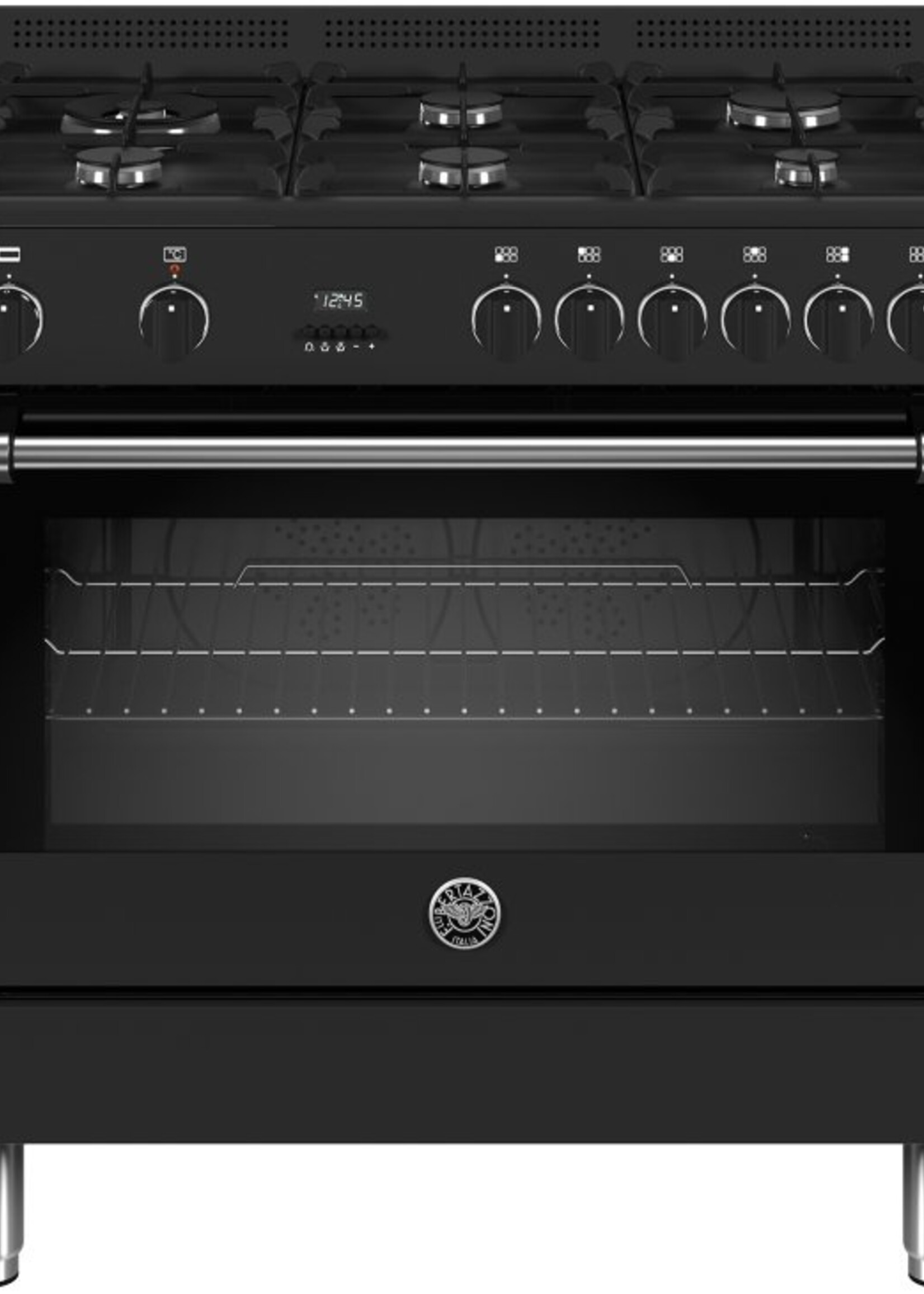 Bertazzoni MPL96L1ENNV gasfornuis met 6 branders, zwart