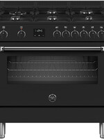 Bertazzoni MPL96L1ENNC gasfornuis met 6 branders, zwart
