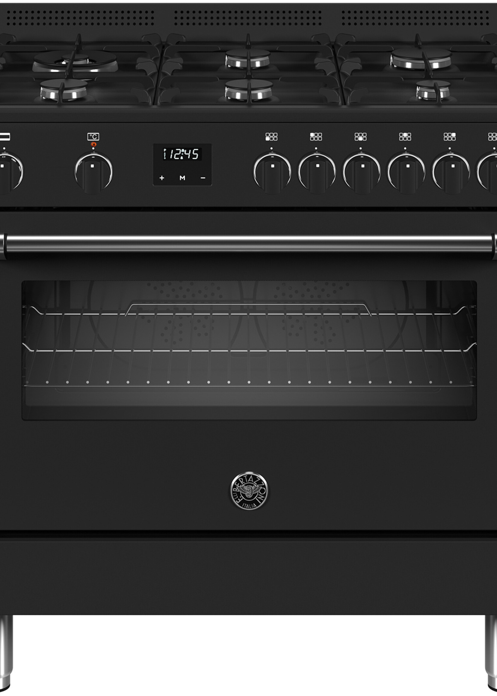 Bertazzoni MPL96L1ENNC gasfornuis met 6 branders, zwart