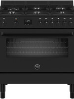 Bertazzoni MPL96L1ETNC gasfornuis met 6 branders, zwart