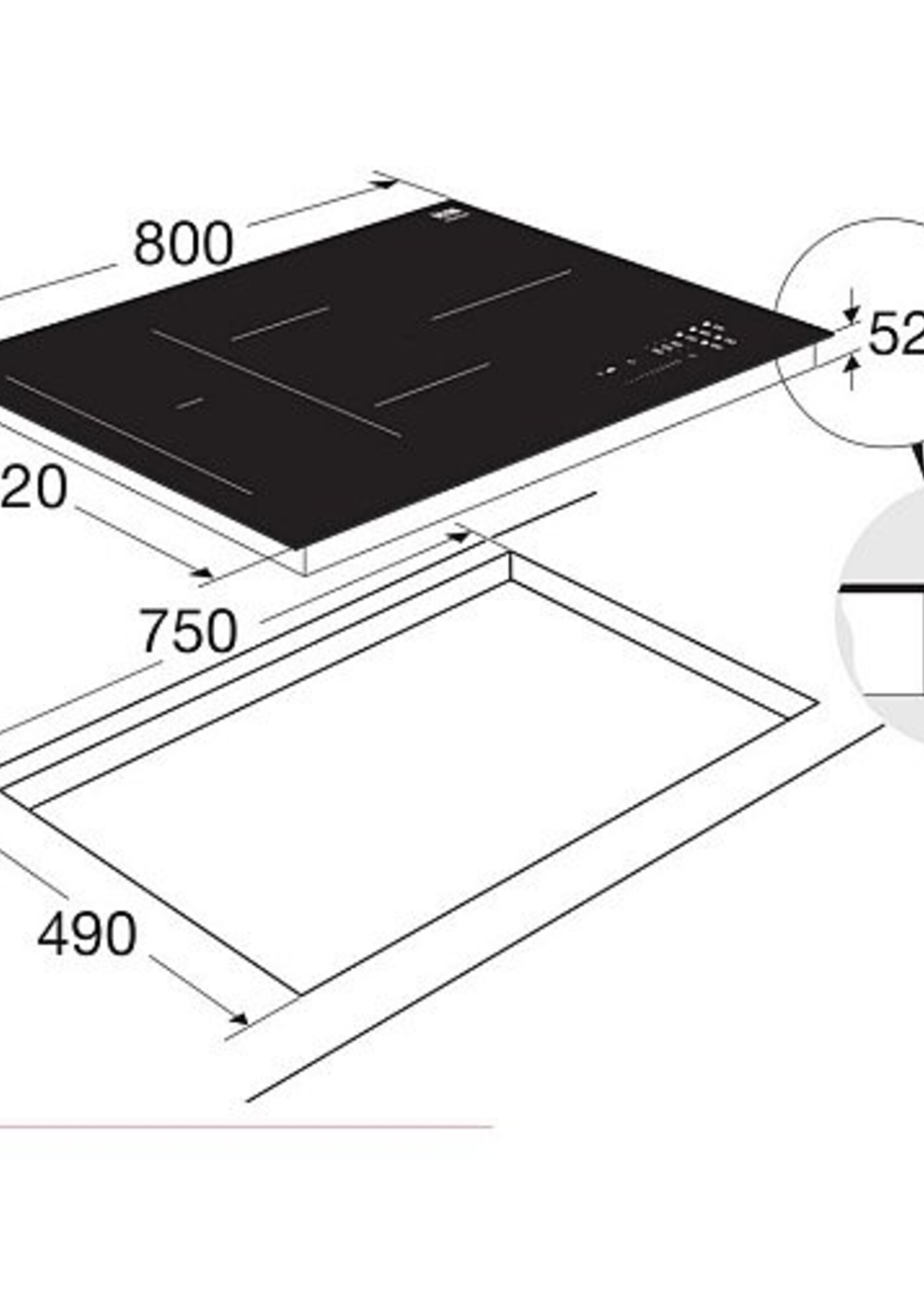 Etna KIF880ZT Inductiekookplaat 80cm