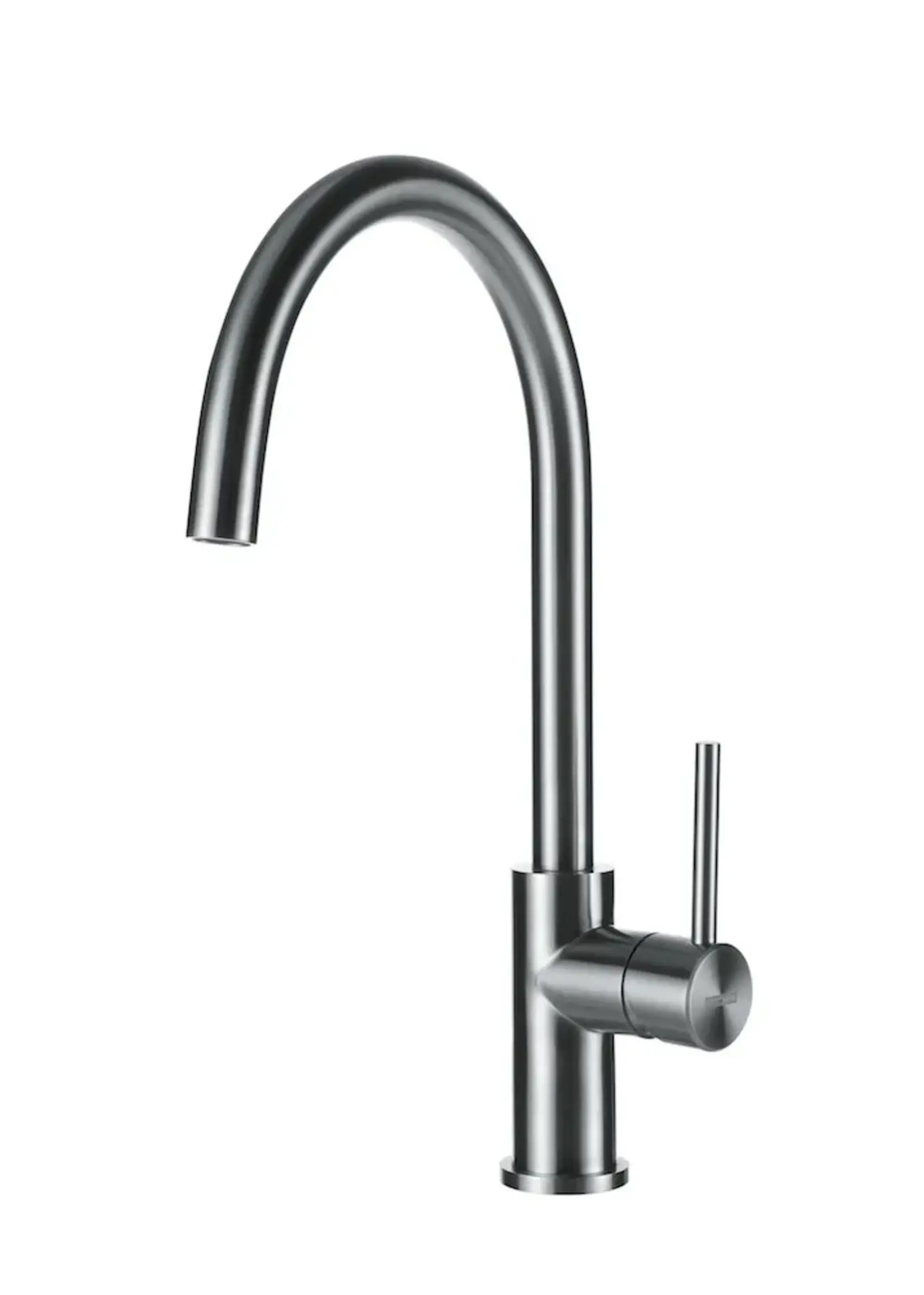 Veldkamp Eéngreeps RVS keukenkraan passend bij RVS spoelbakken