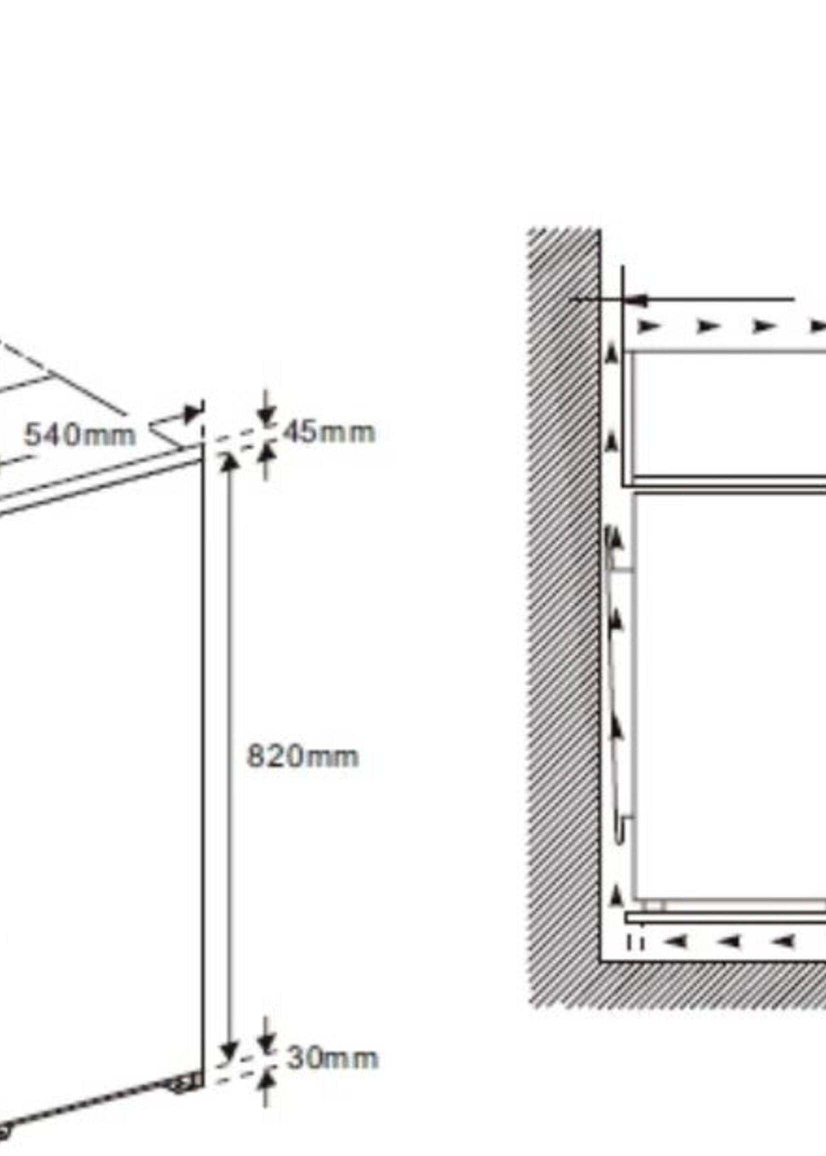 Frilec BERLIN088-V-E-040F  Inbouw koelkast 88 cm