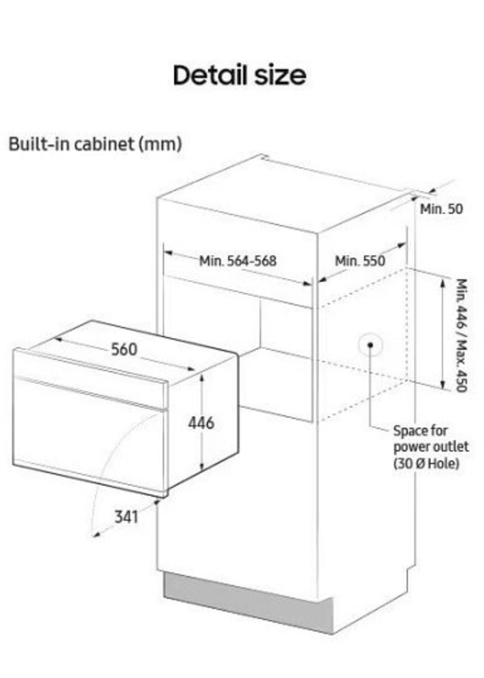 Samsung NQ5B4553FBB Combi Oven 4-serie 45 cm