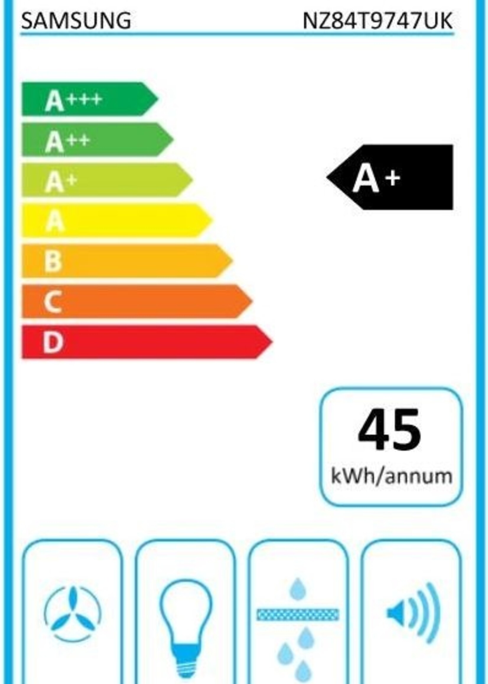 Samsung NZ84T9747UK Inductie kookplaat met afzuiging 80 cm