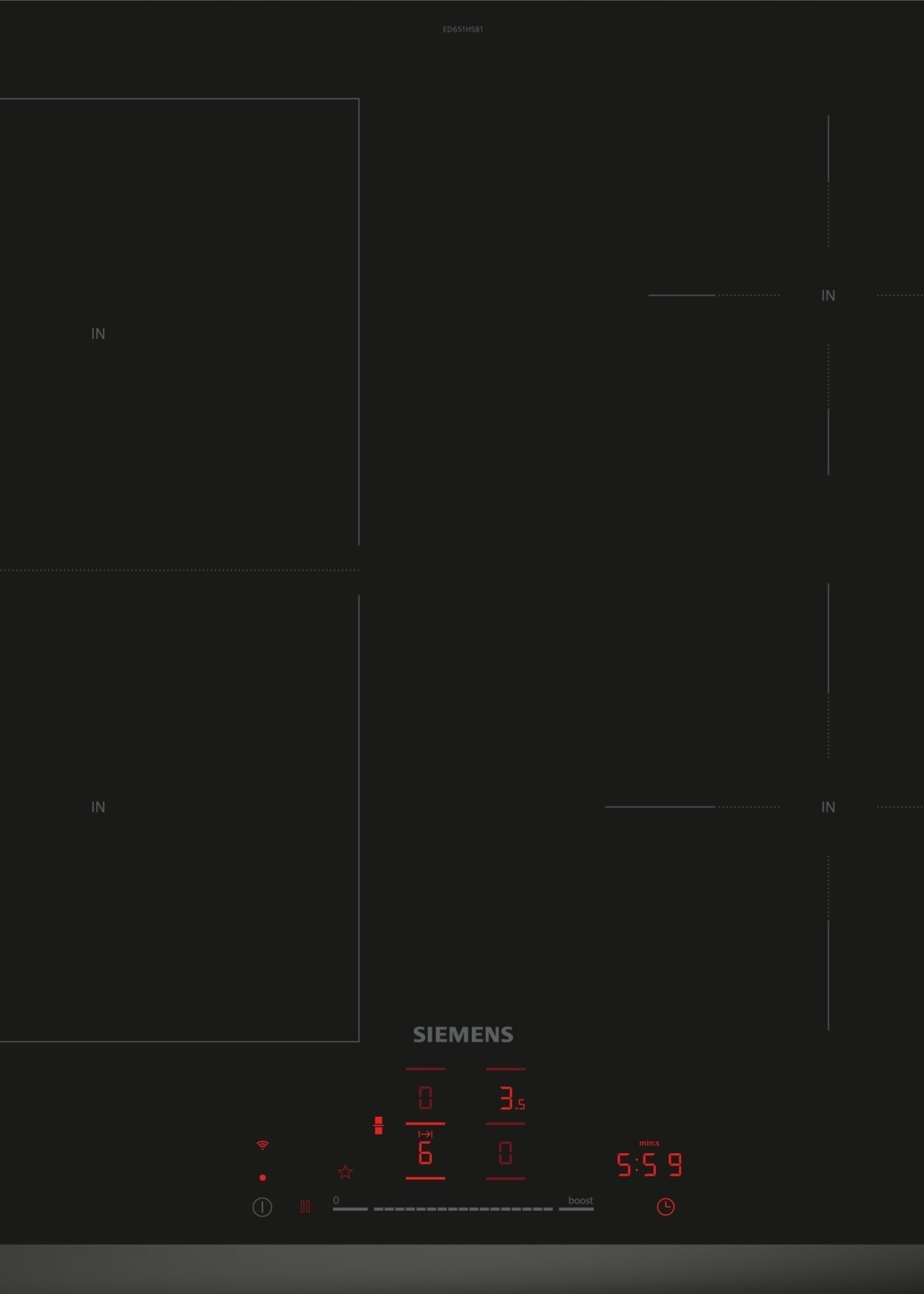 Siemens ED651HSB1E Inductie Kookplaat 60 cm