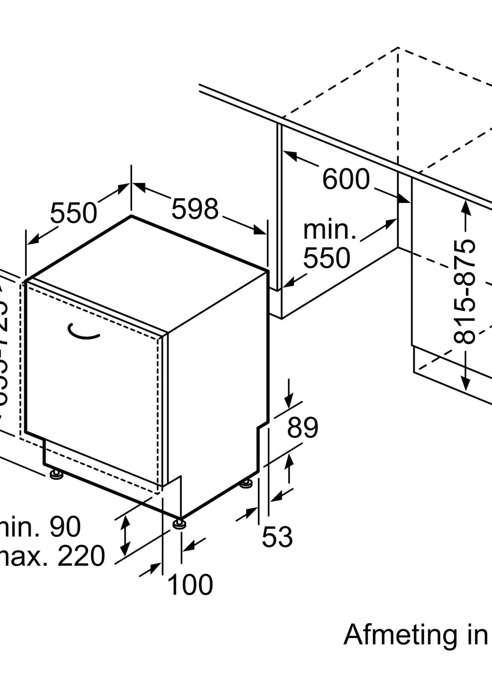 Bosch SMV4HAX19E Volledig geïntegreerde vaatwasser