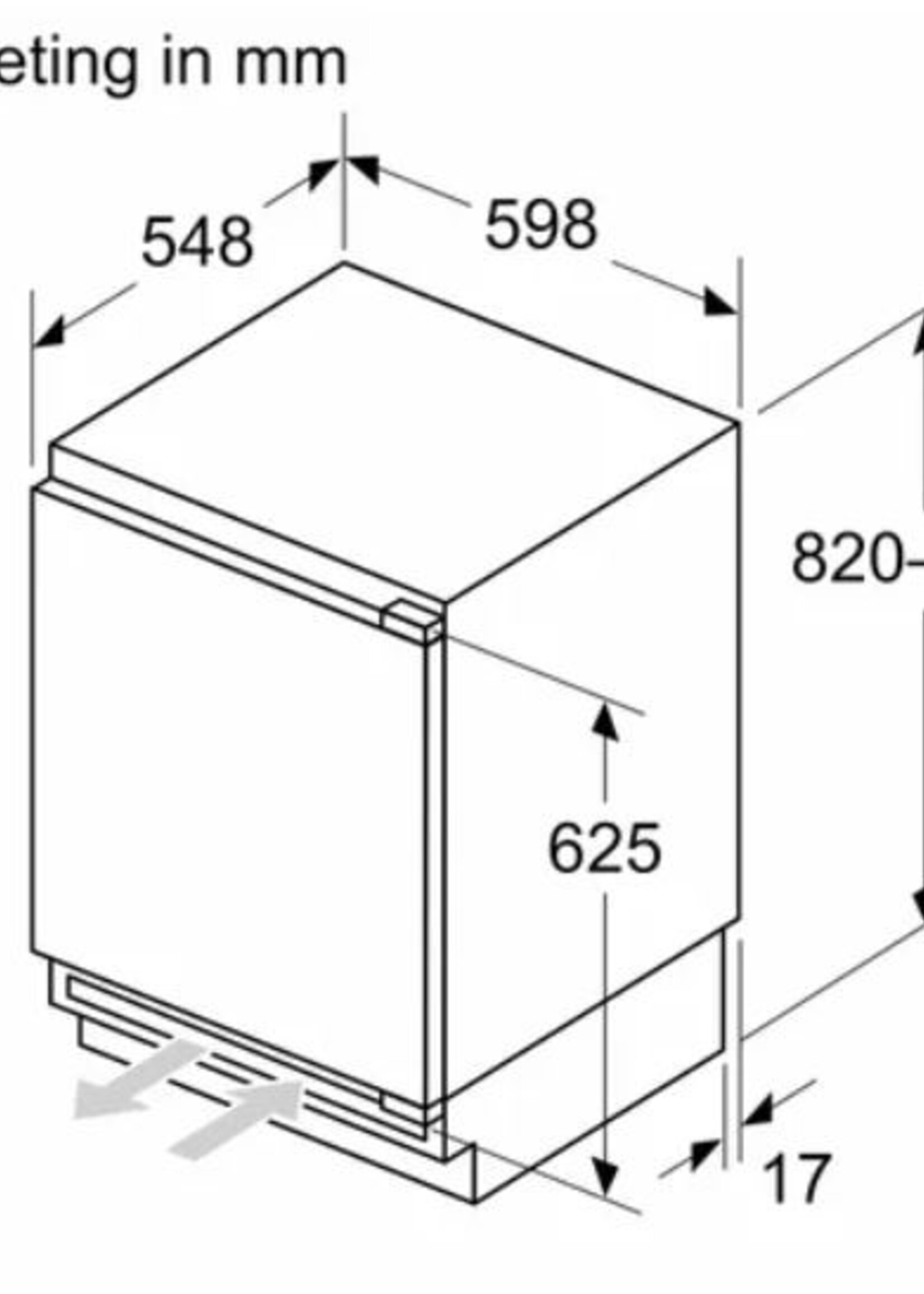 Bosch KUR21ADE0 Onderbouw koelkast 82 cm