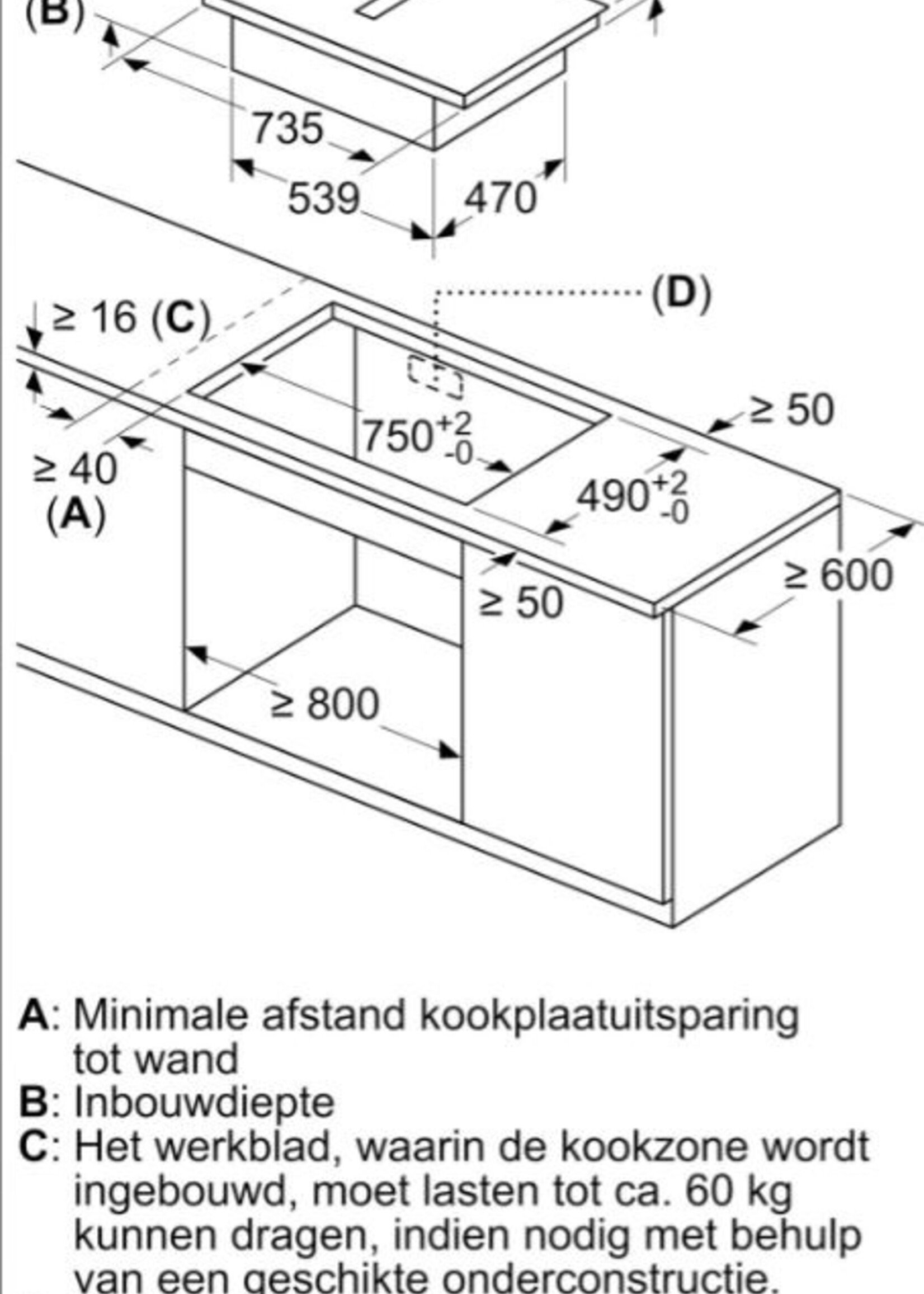 Siemens ED877BS16E studioLine Inductie Kookplaat met afzuiging 80 cm