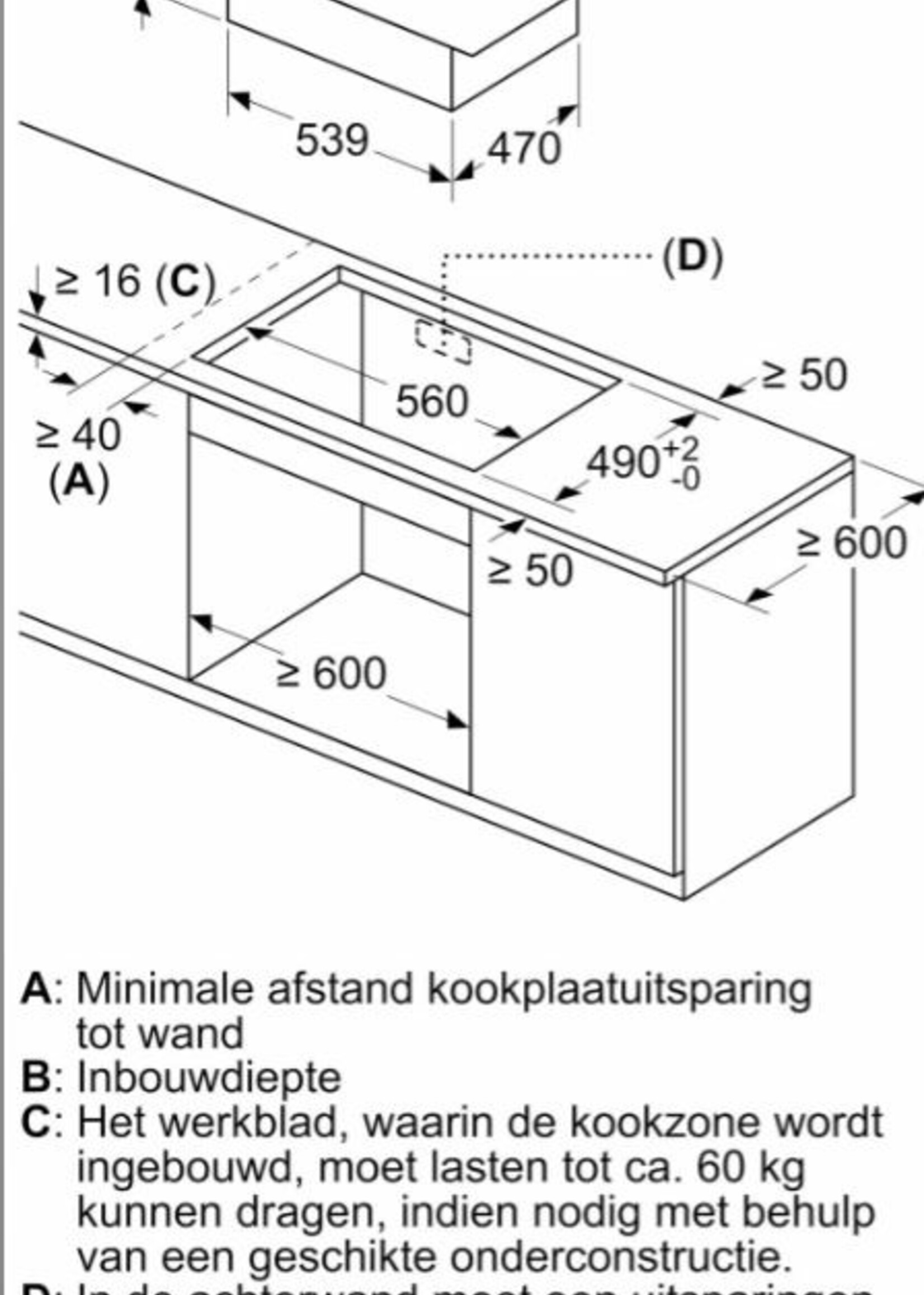 Siemens ED611BS16E Inductie Kookplaat met afzuiging 60 cm