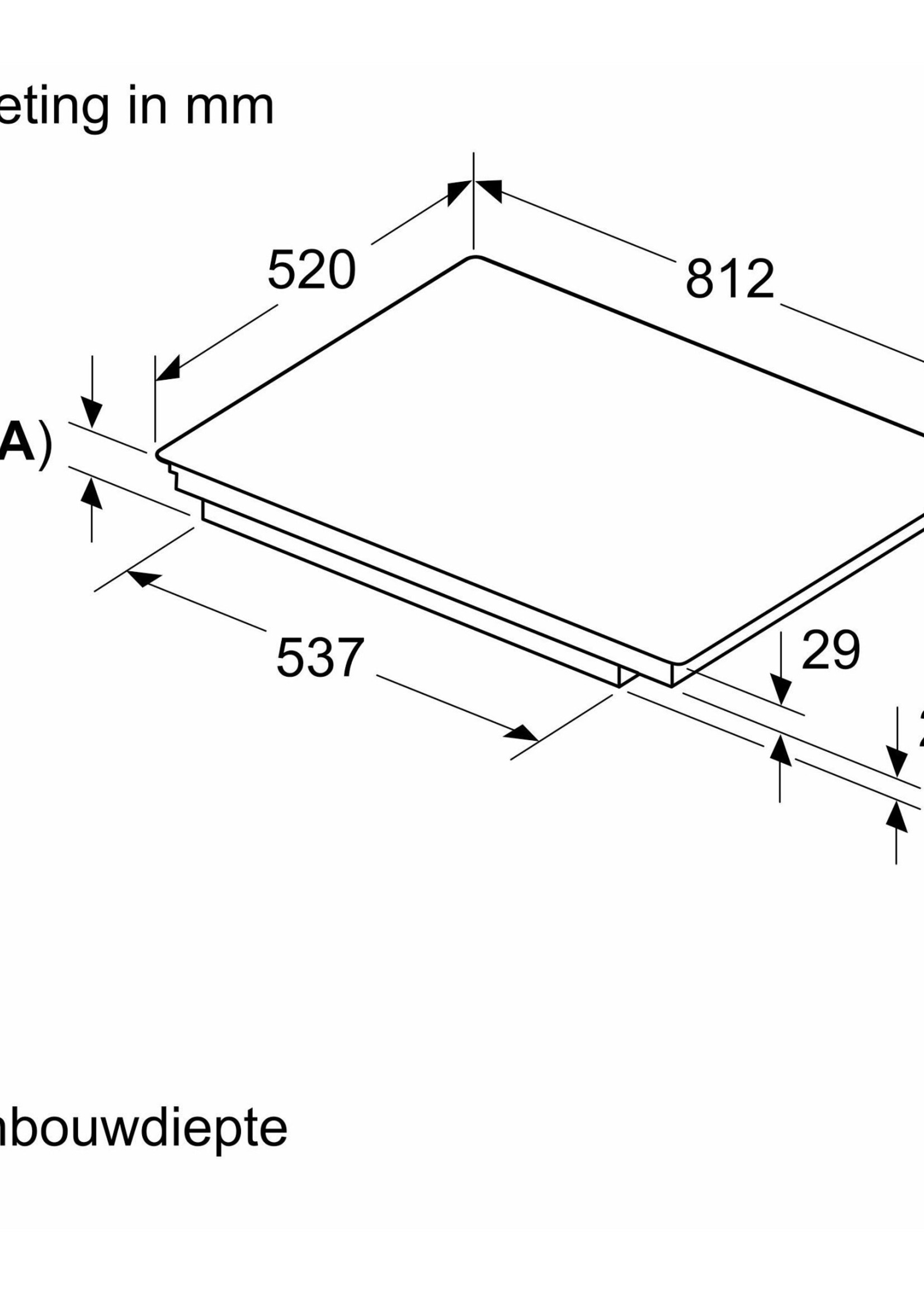 Siemens EH877HEC1E studioLine Inductie Kookplaat 80 cm
