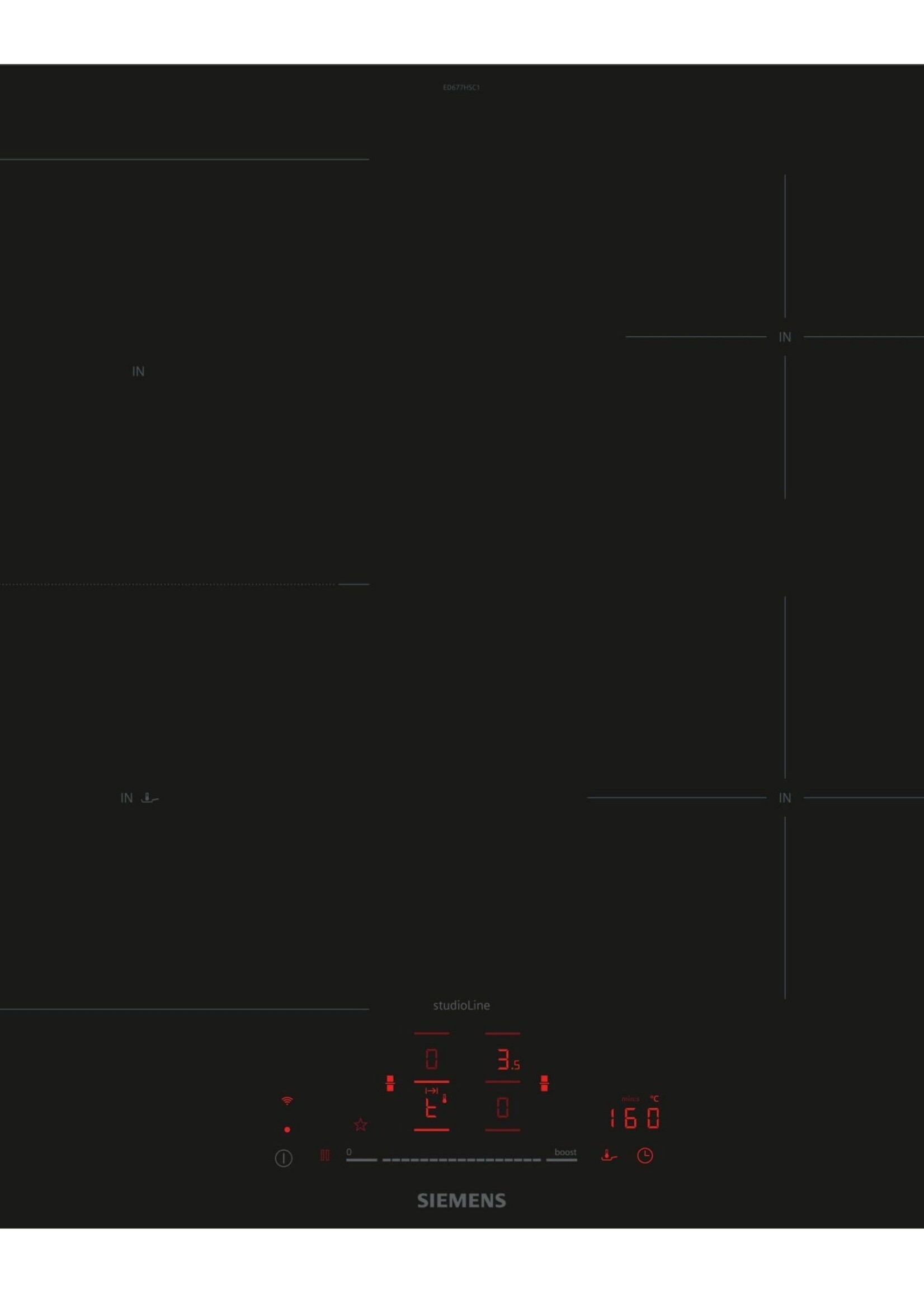 Siemens ED677HSC1E studioLine Inductie Kookplaat 60 cm