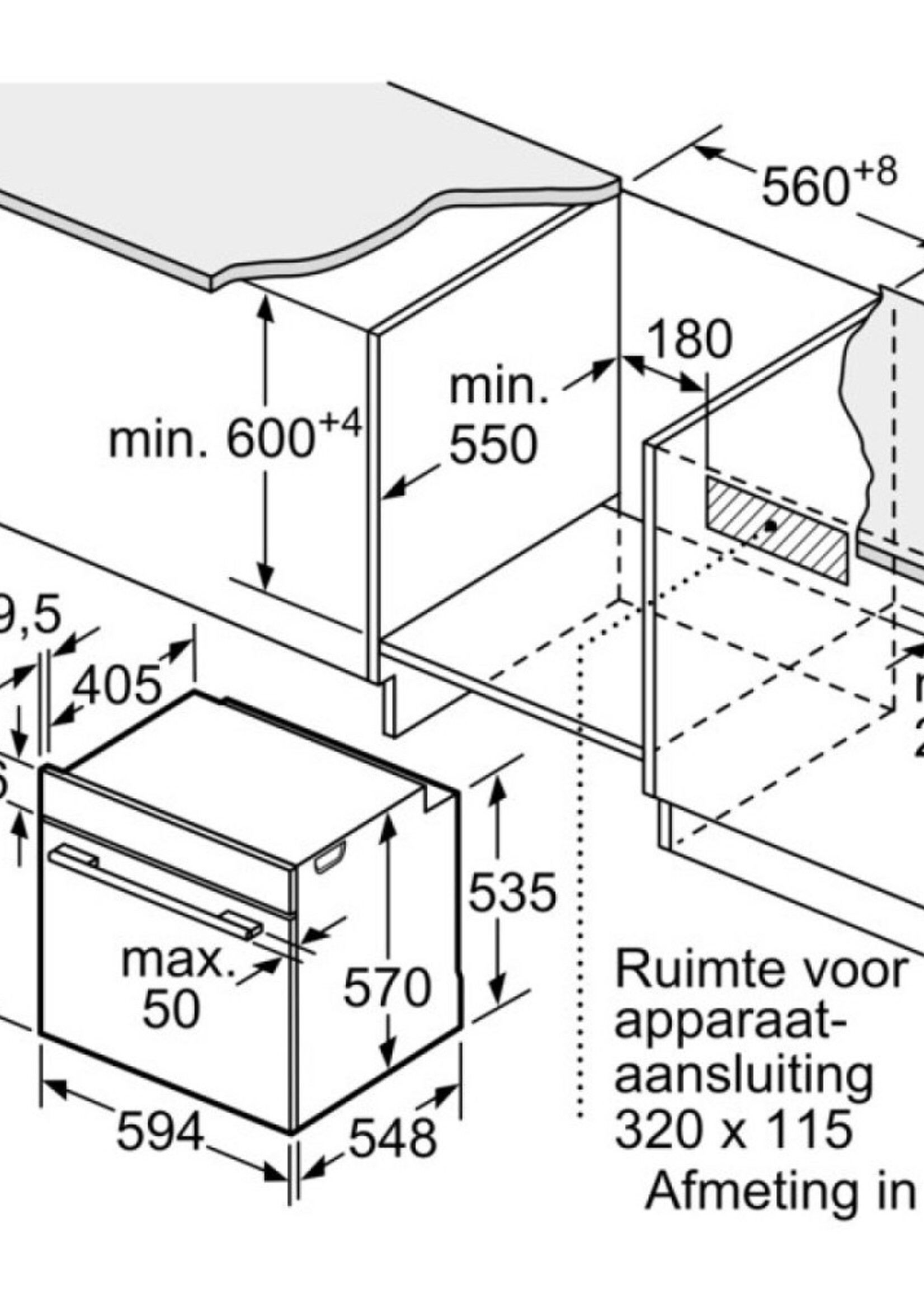Bosch HBA372BS0 Inbouw oven 60 cm