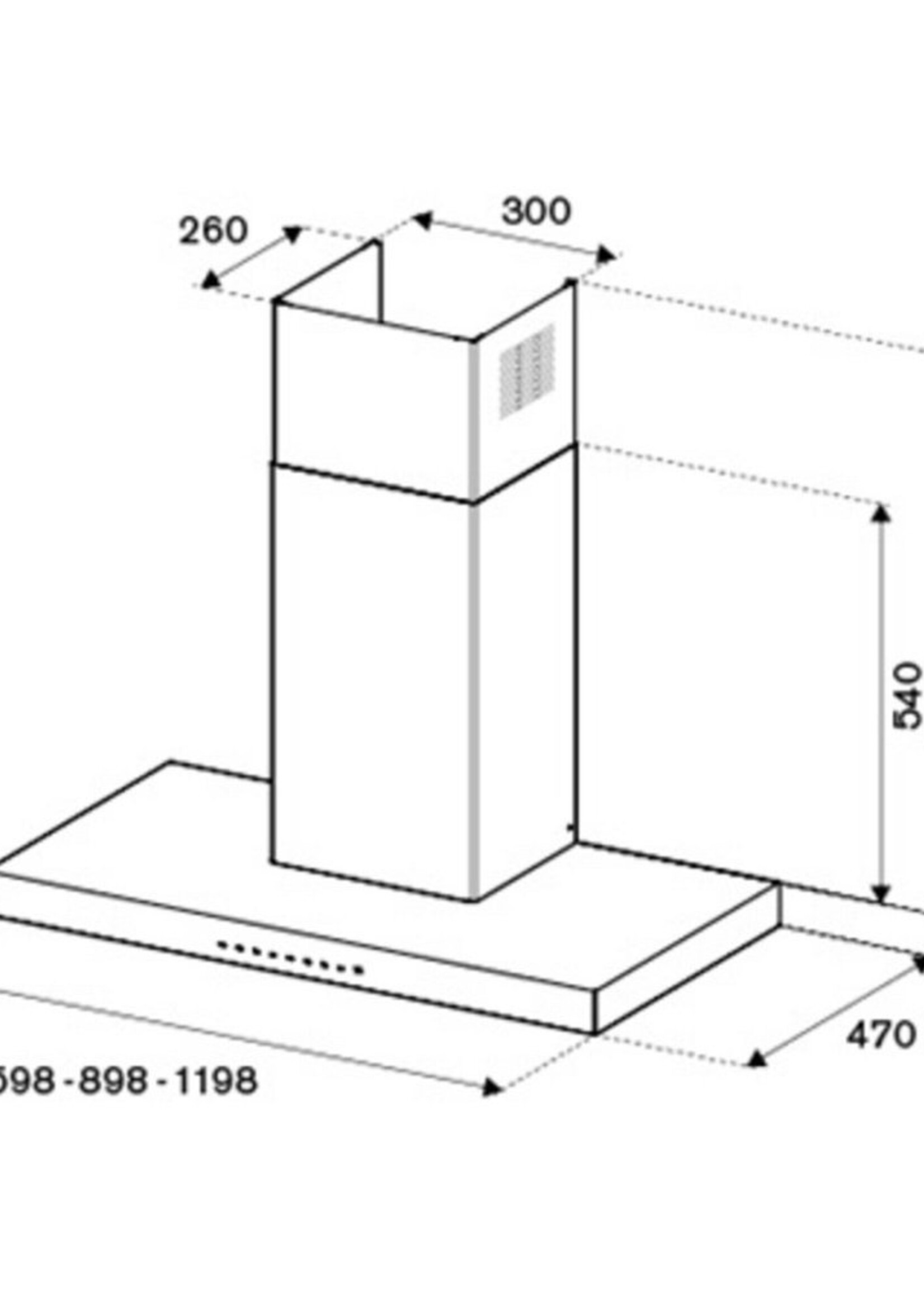 Bertazzoni KT90P1NEV Wandschouw afzuigkap 90 cm