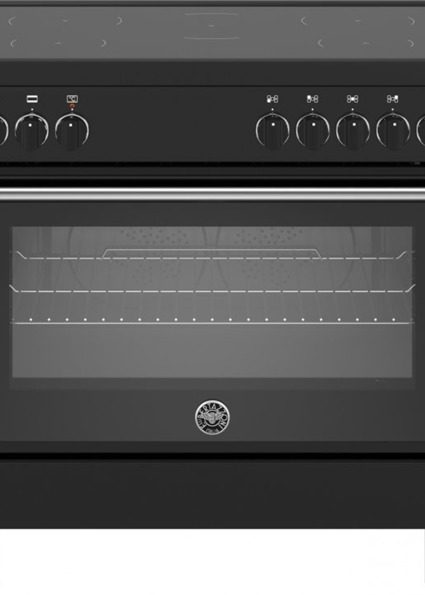 Bertazzoni Combi set Fornuis, achterwand en afzuigkap