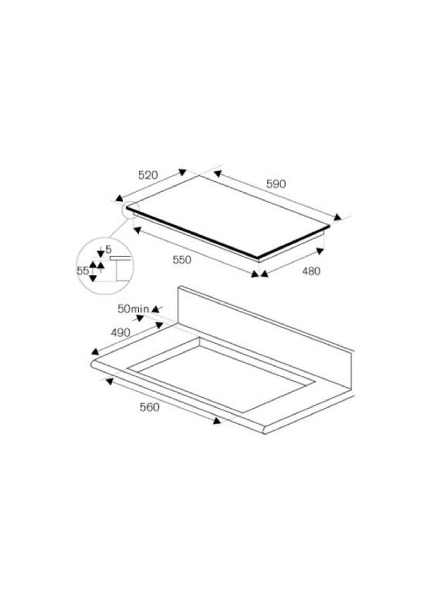 Bertazzoni P604I1B26NV Inductie kookplaat 60 cm