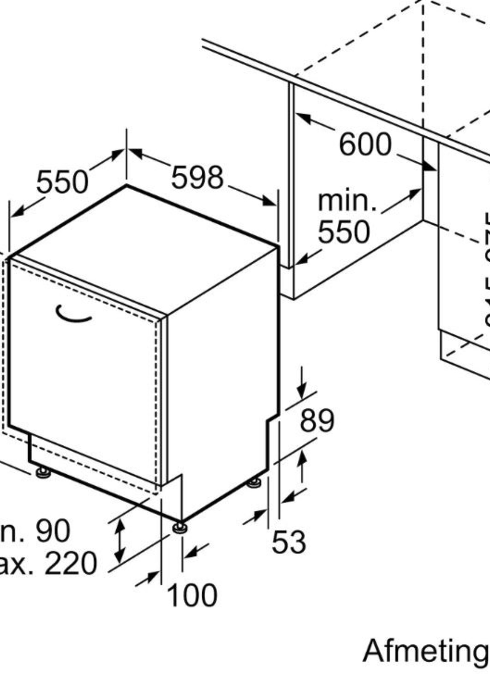 Siemens  SN63EX00CN Volledig Geïntegreerde Vaatwasser
