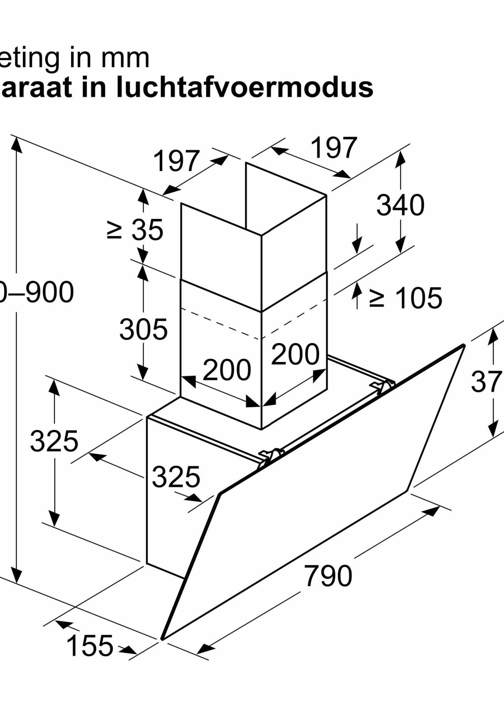 Bosch DWK85DK60 Wandschouw afzuigkap 80 cm