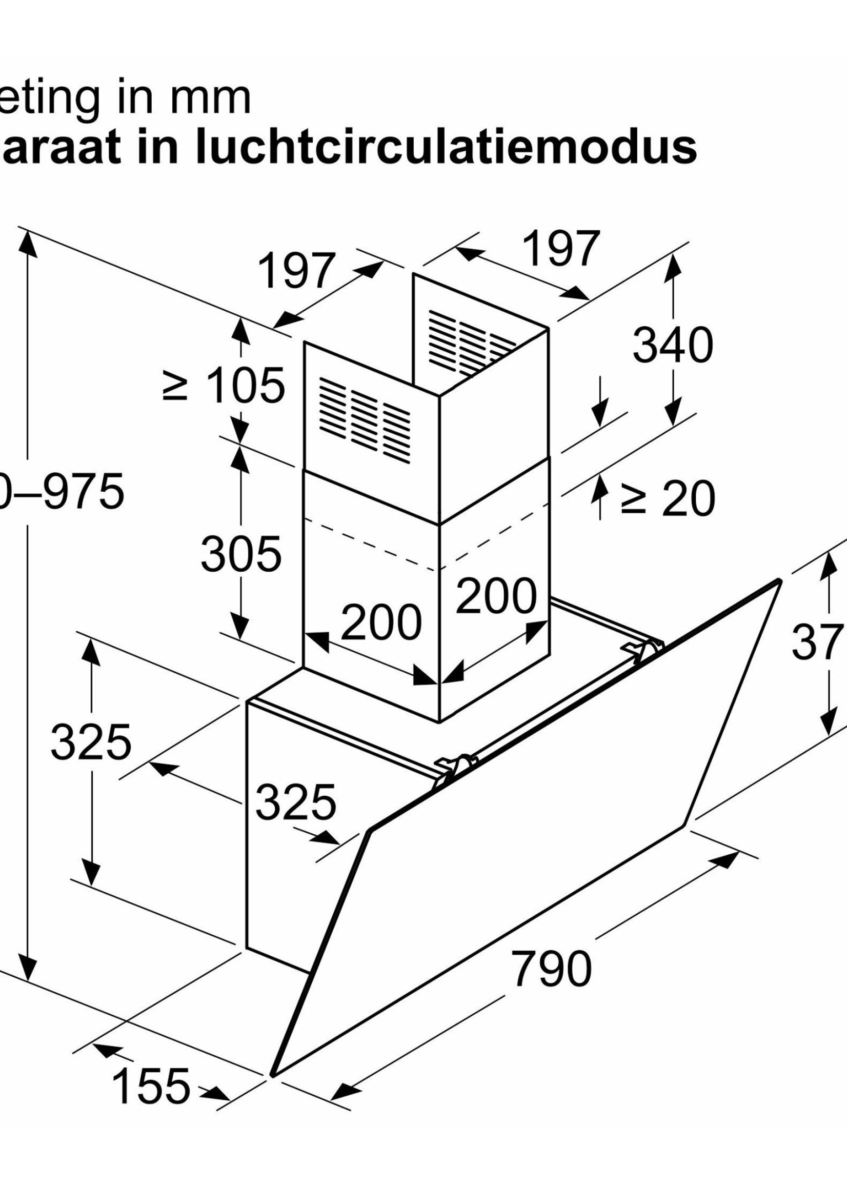 Bosch DWK85DK60 Wandschouw afzuigkap 80 cm