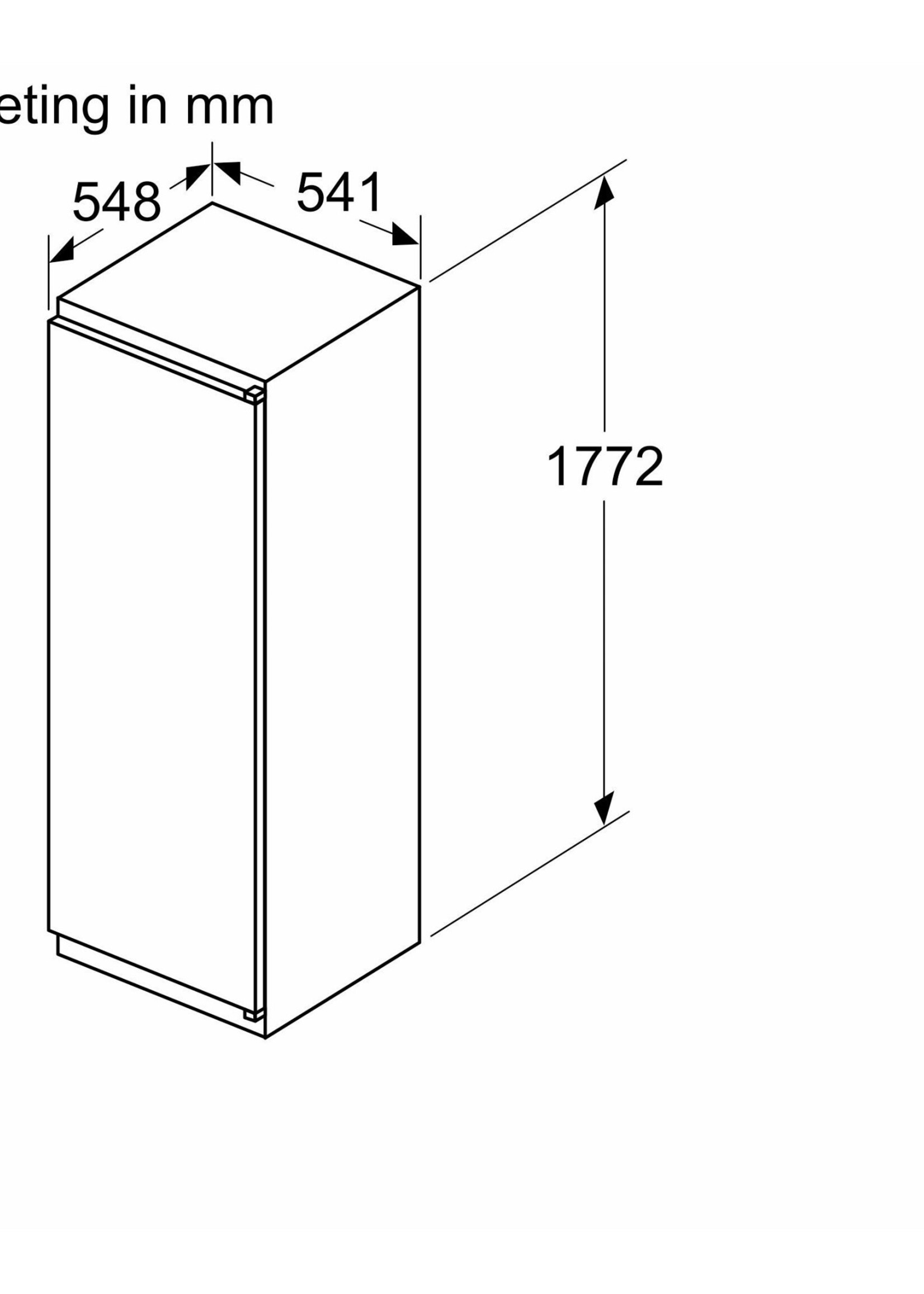 Siemens KIR81NSE0 Inbouw koelkast  178 cm