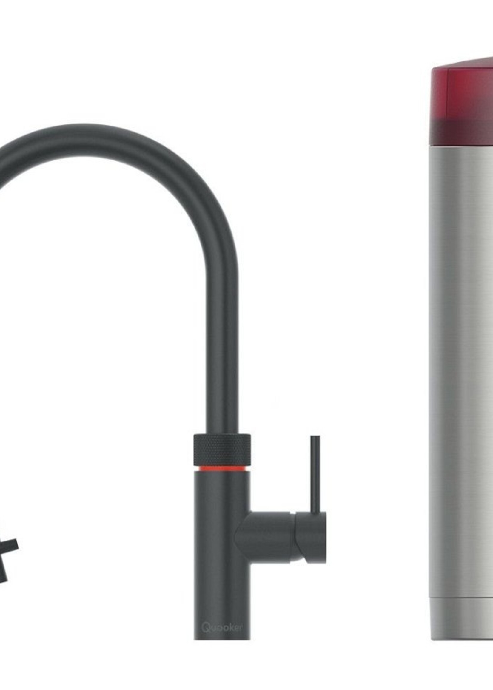 Quooker 22+XBLK | Inclusief Montage | Flex Zwart / Black Combi+  CUBE