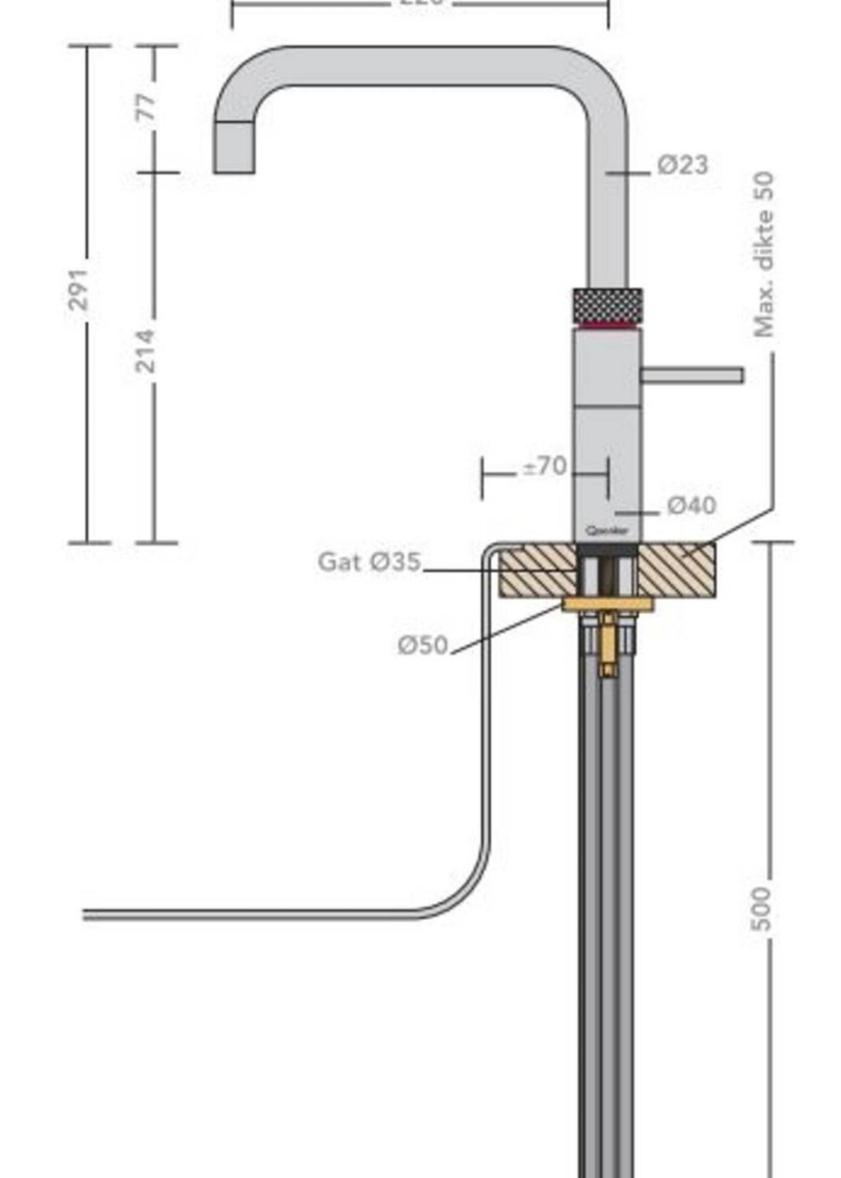 Quooker 22+FSRVS CUBE | Inclusief Montage | Multifunctioneel Watersysteem | RVS