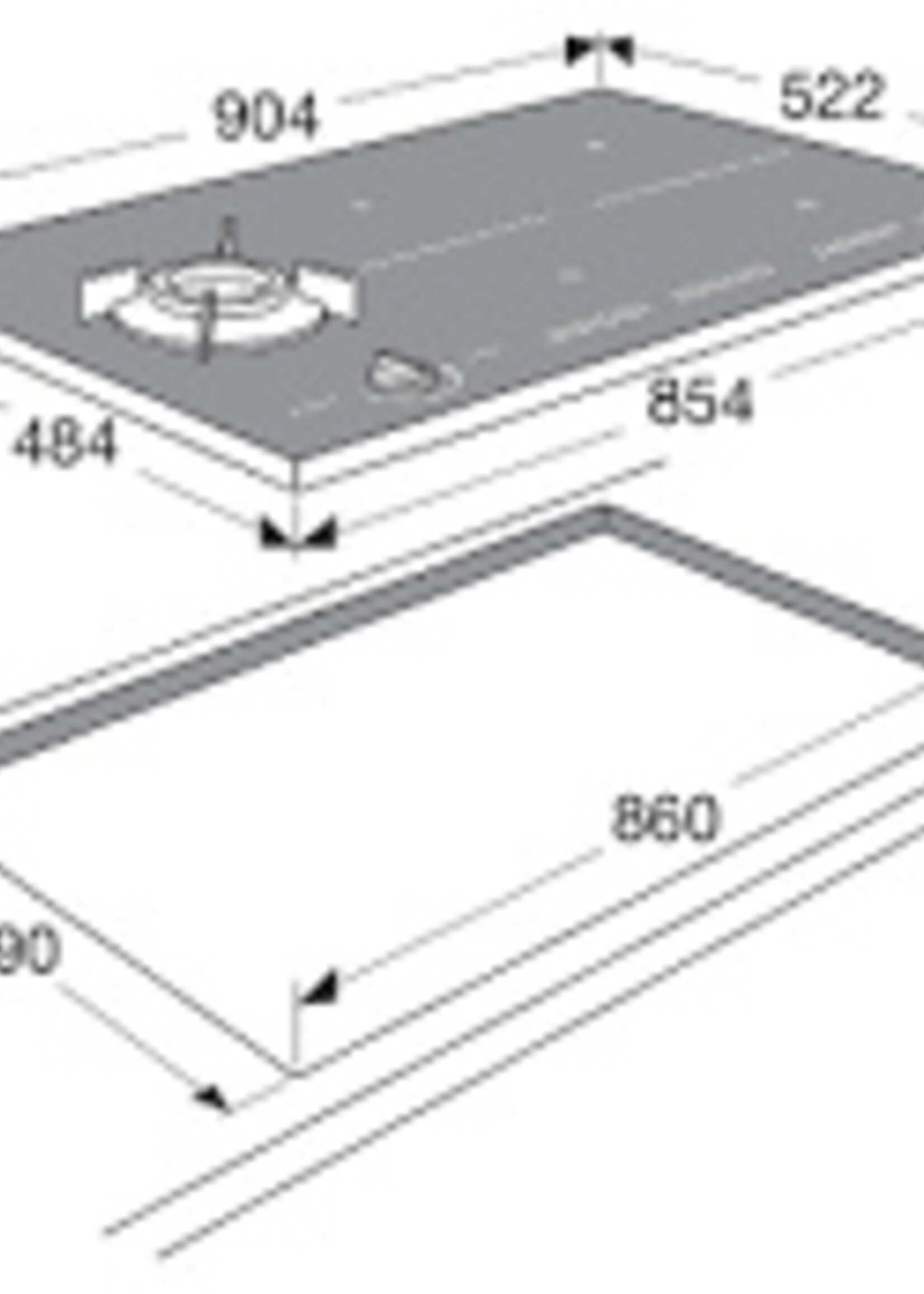 Atag IG9571MBA Inductie kookplaat met wok - 90 cm