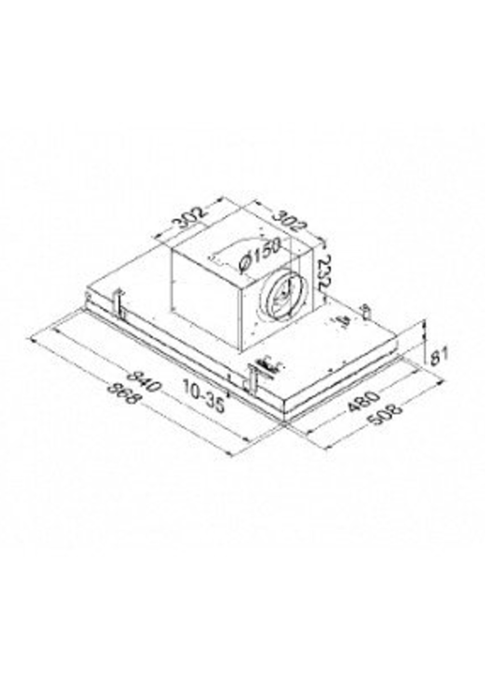 Novy 6830 Plafondunit Pureline 90 cm rvs