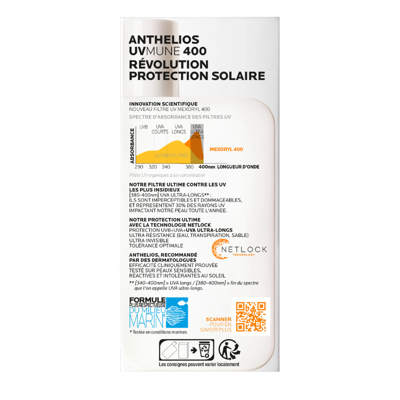 La Roche-Posay Anthelios UVMune 400 - Onzichtbare Zonnebrand Fluide SPF50+ - Gezicht - 50ml