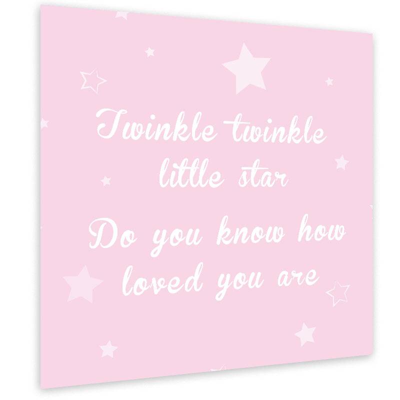 Muurdecoratie: Twinkle Twinkle Little Star - roze