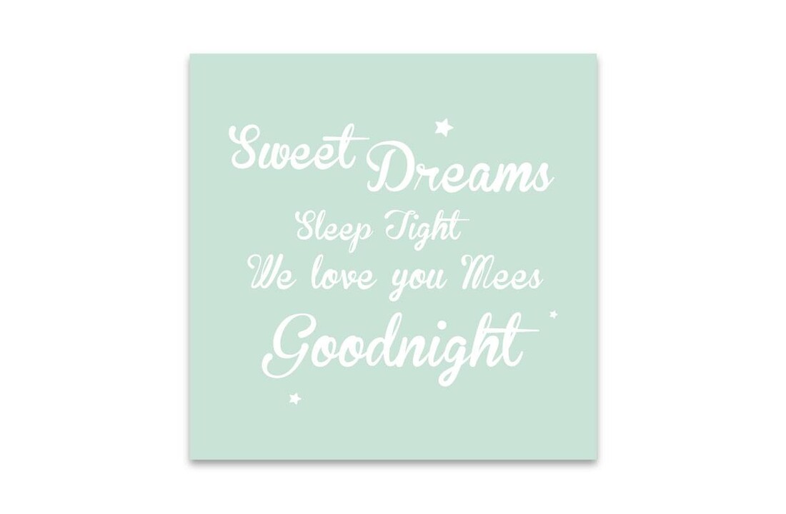 Muurdecoratie: Sweet Dreams mint met naam