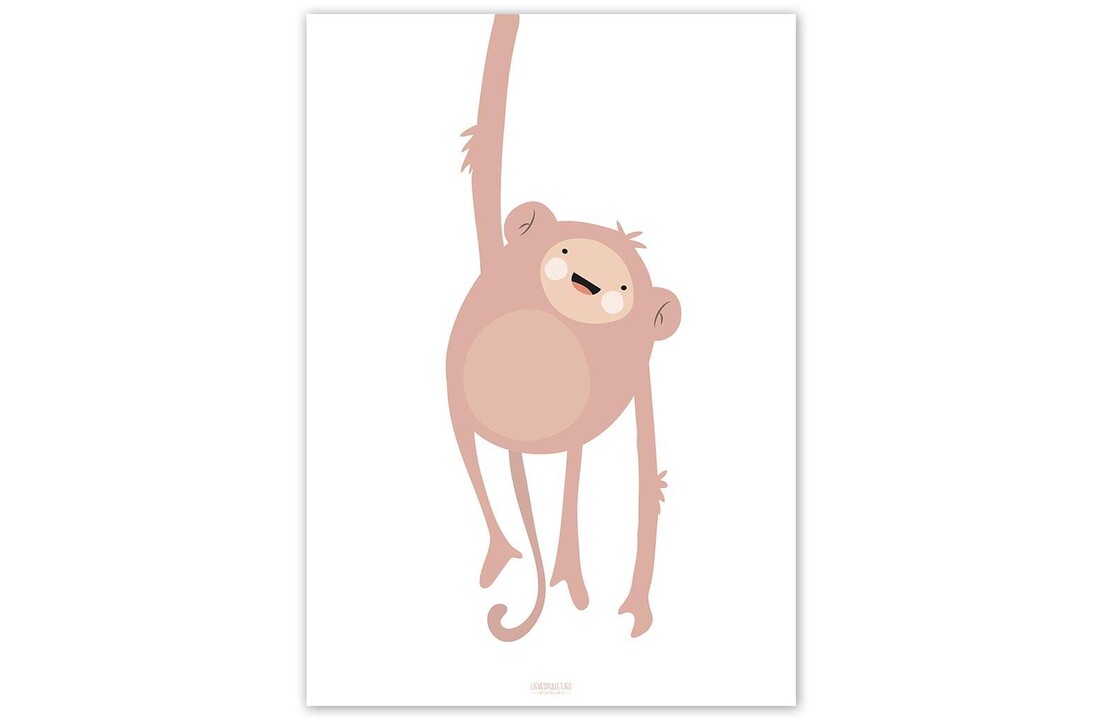 Poster kinderkamer lief aapje