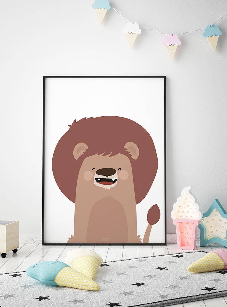 Poster kinderkamer leeuw
