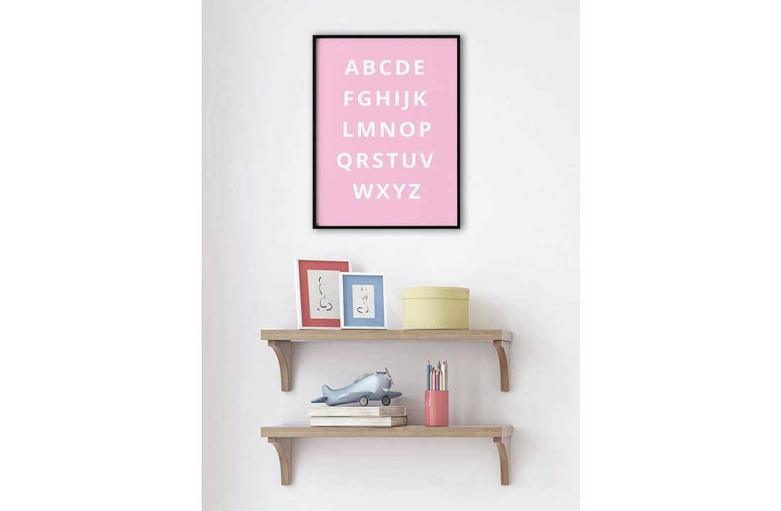 Alfabet poster - roze