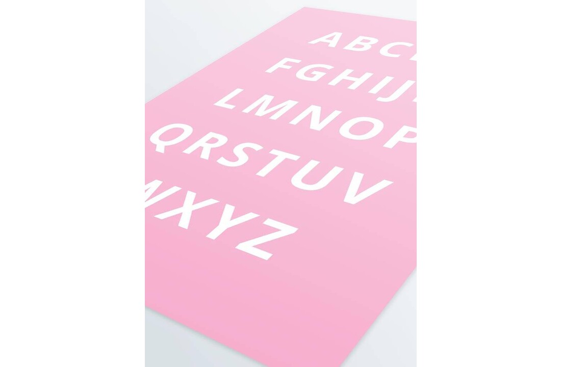 Alfabet poster - roze