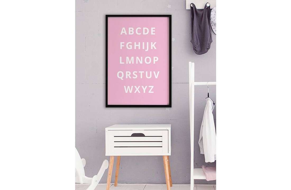 Alfabet poster - roze