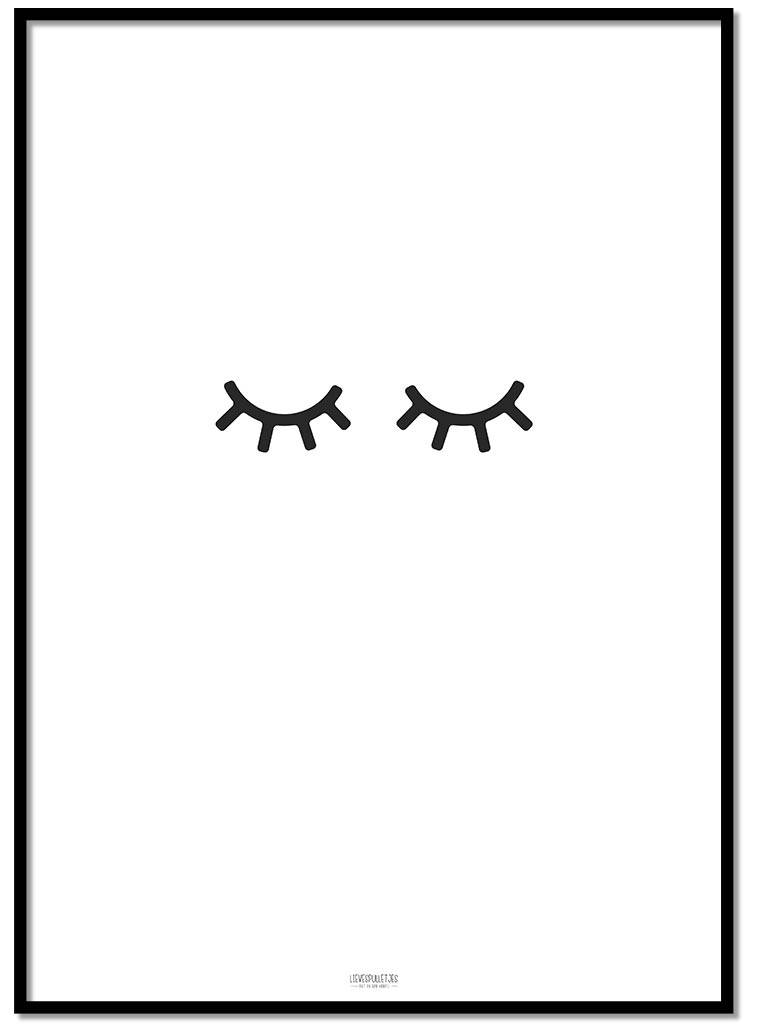 Poster kinderkamer: oogjes dicht