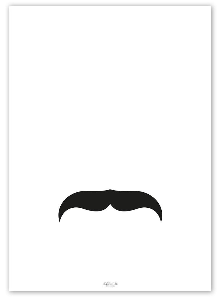 Poster kinderkamer: mustache