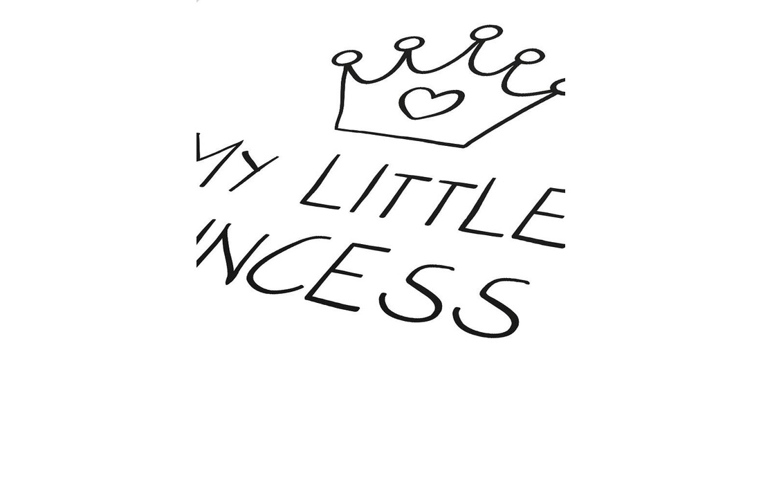 Poster kinderkamer: My Little Princess zwart wit