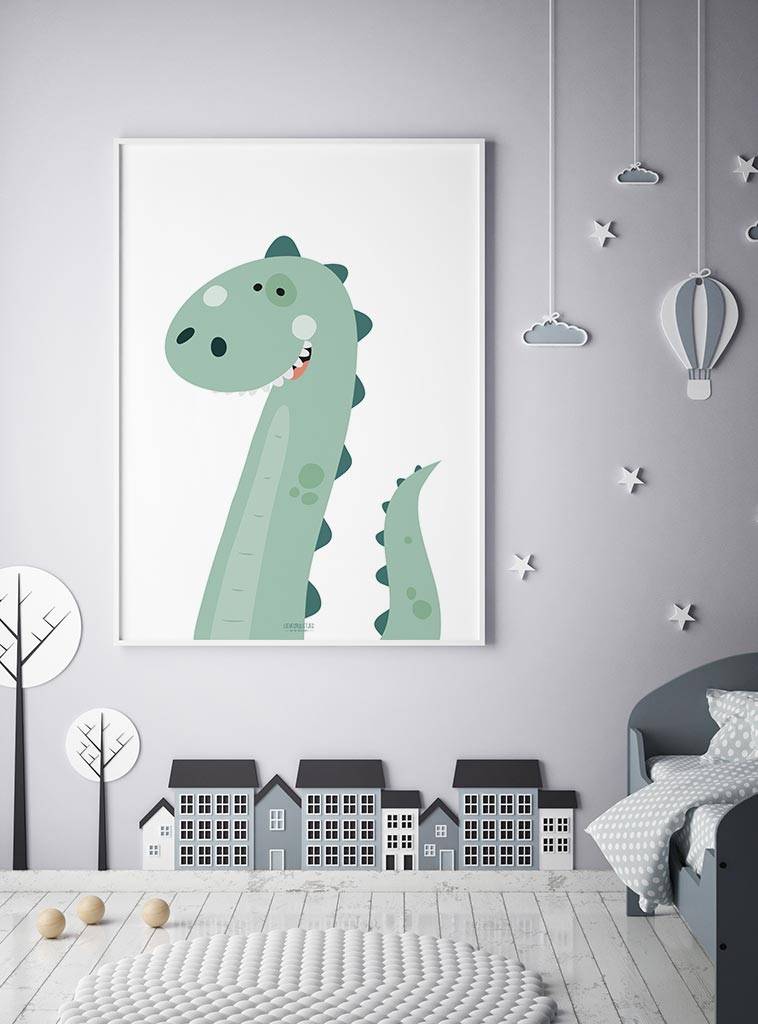 Poster kinderkamer dinosaurus