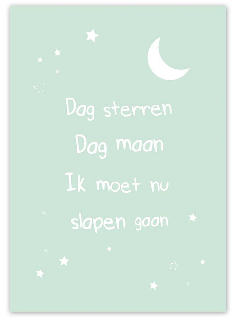 Poster dag sterren dag maan mint