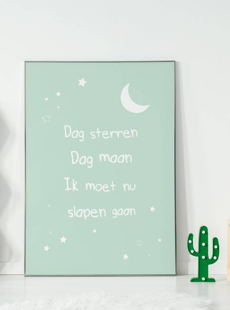 Poster dag sterren dag maan mint