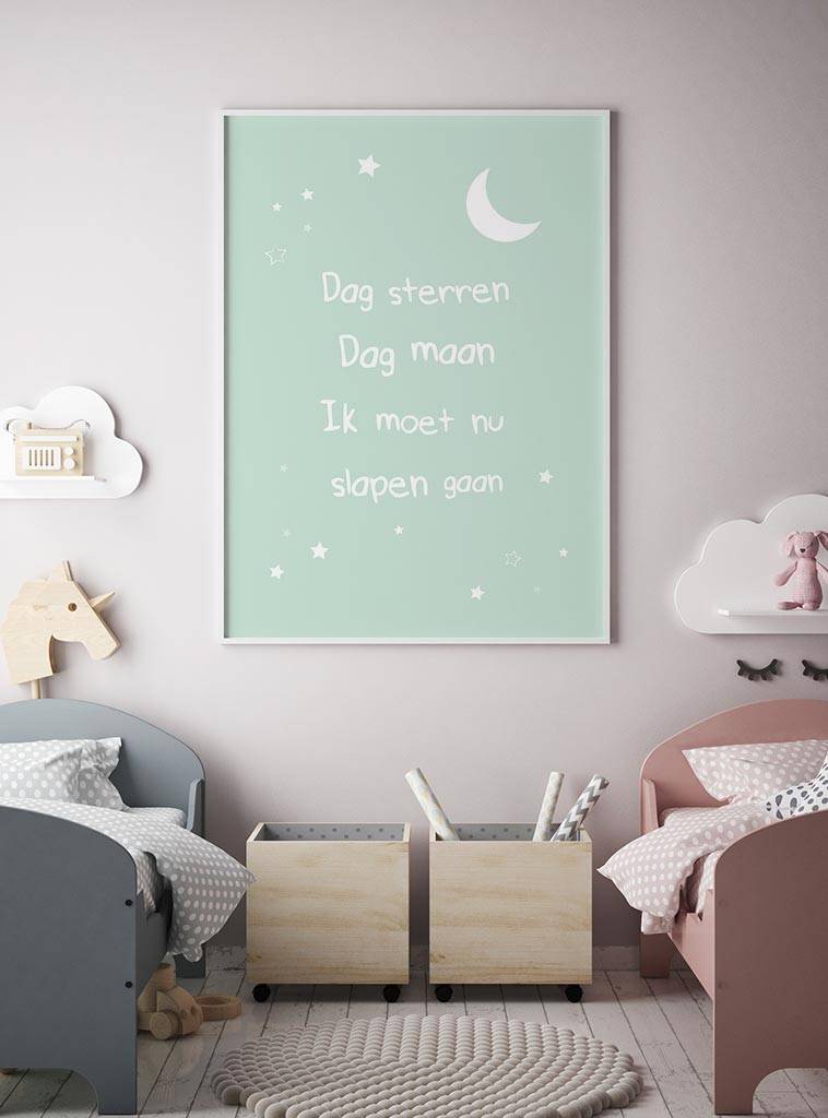 Poster dag sterren dag maan mint