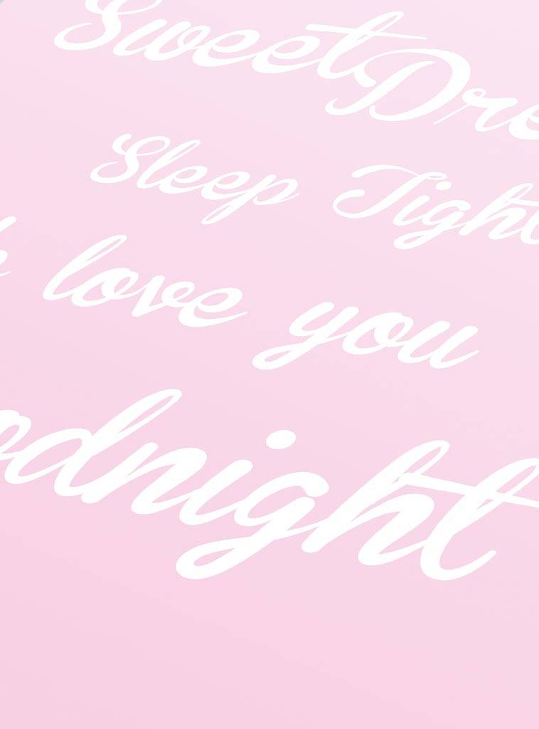 Poster Sweet Dreams Sleep Tight We Love You Goodnight roze
