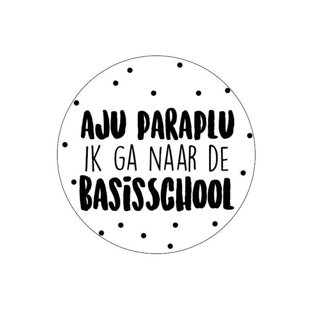 Cadeausticker Aju paraplu ik ga naar de basisschool(set 5 stuks)