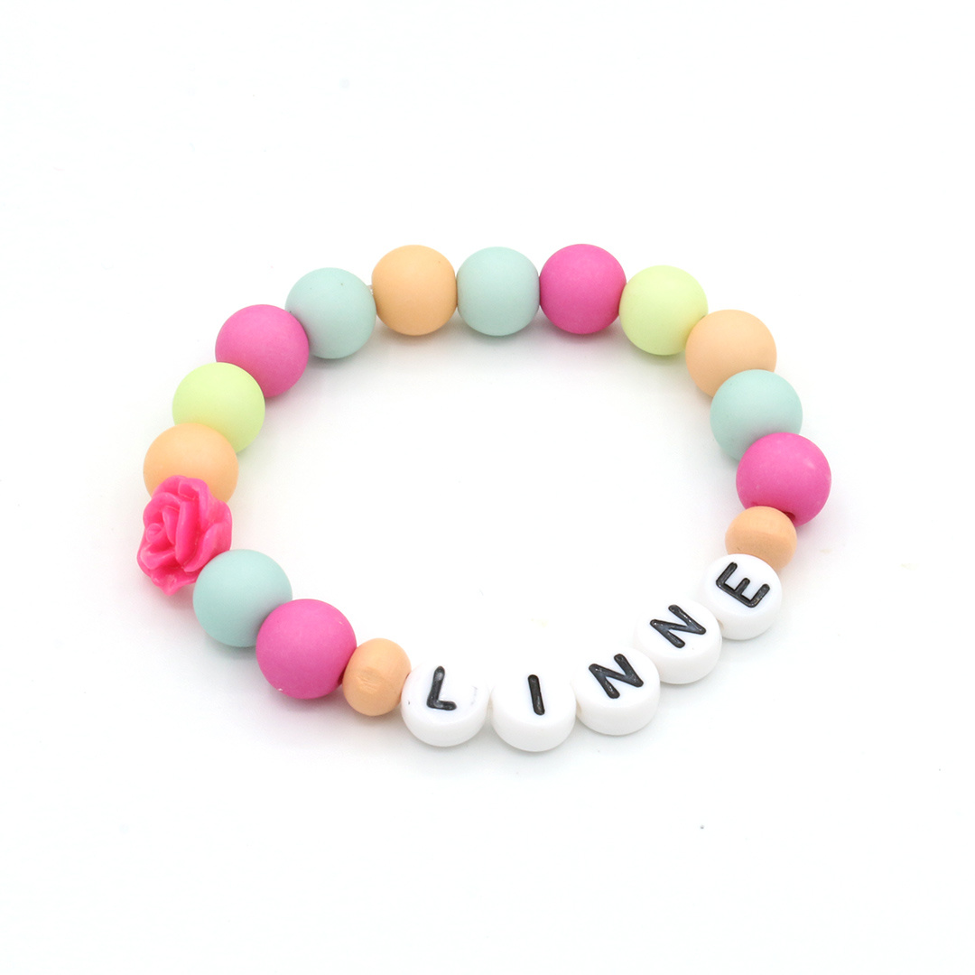 Kralen armband met naam - Roosje